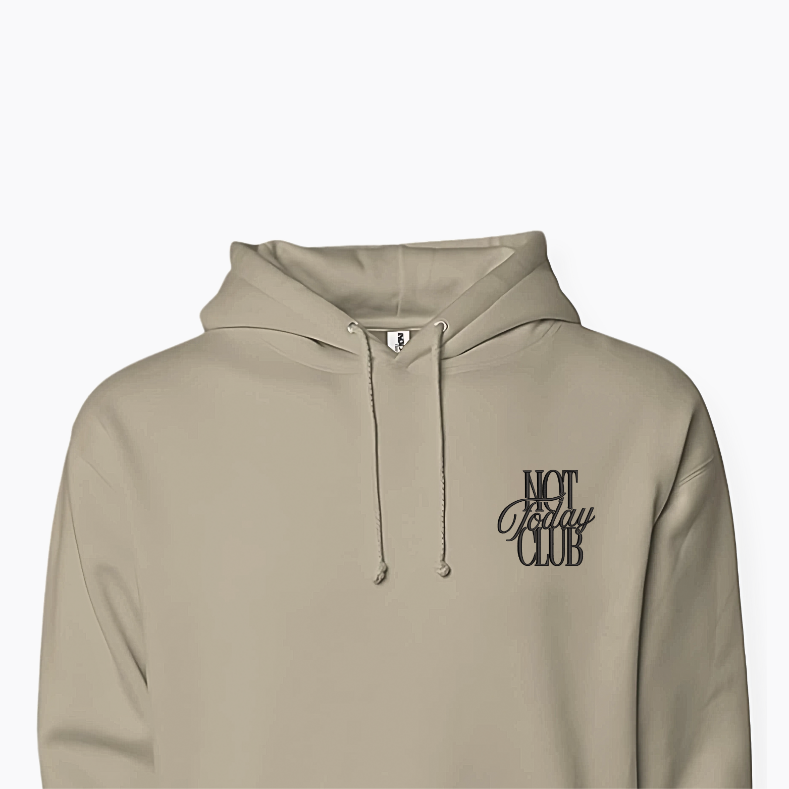 Not Today Club Embroidered Hoodie