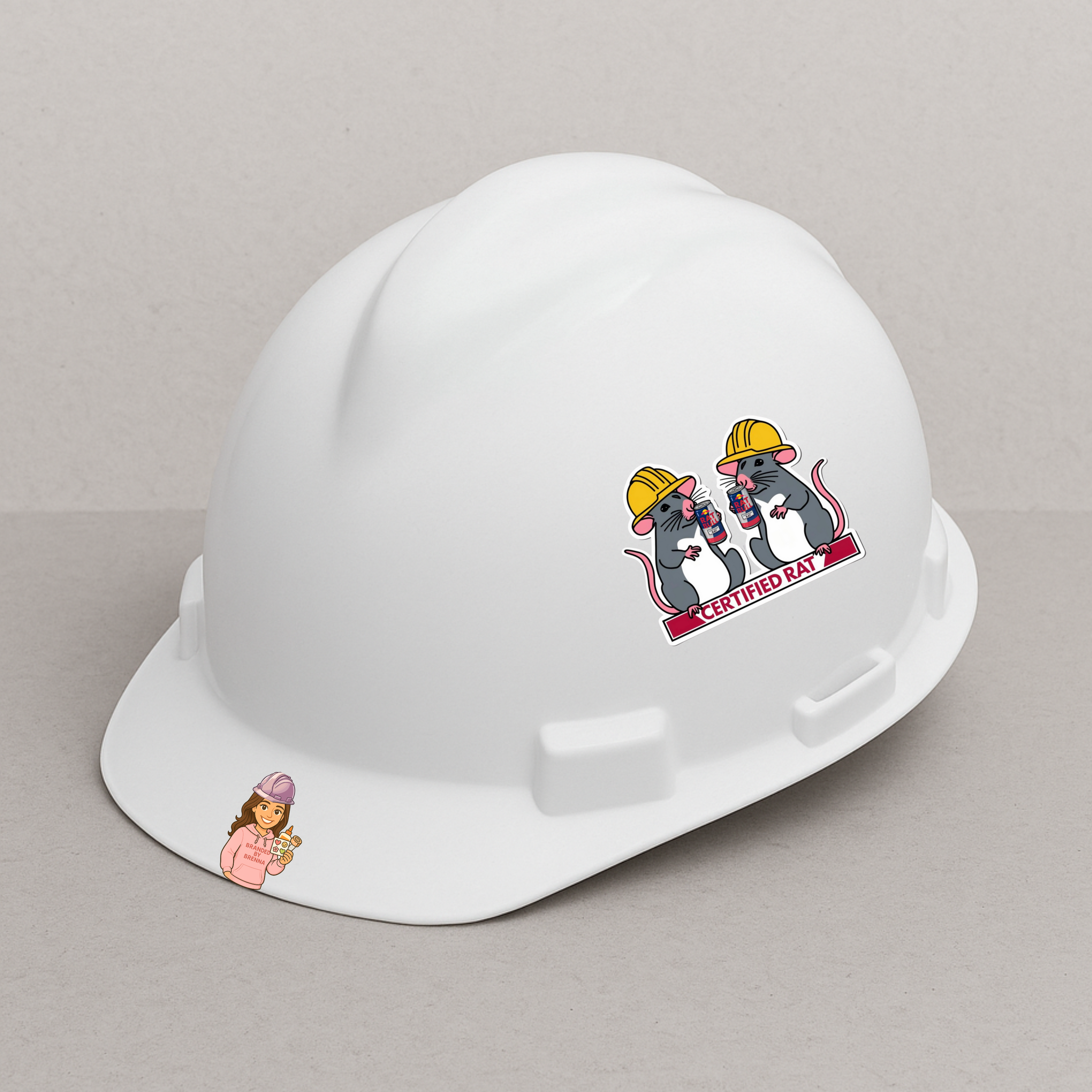 Certified Rat Sticker | Hard Hat & Toolbox Glossy Vinyl Decal